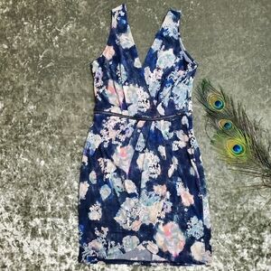 BCBGENERATION Floral Zipper Waist Dress